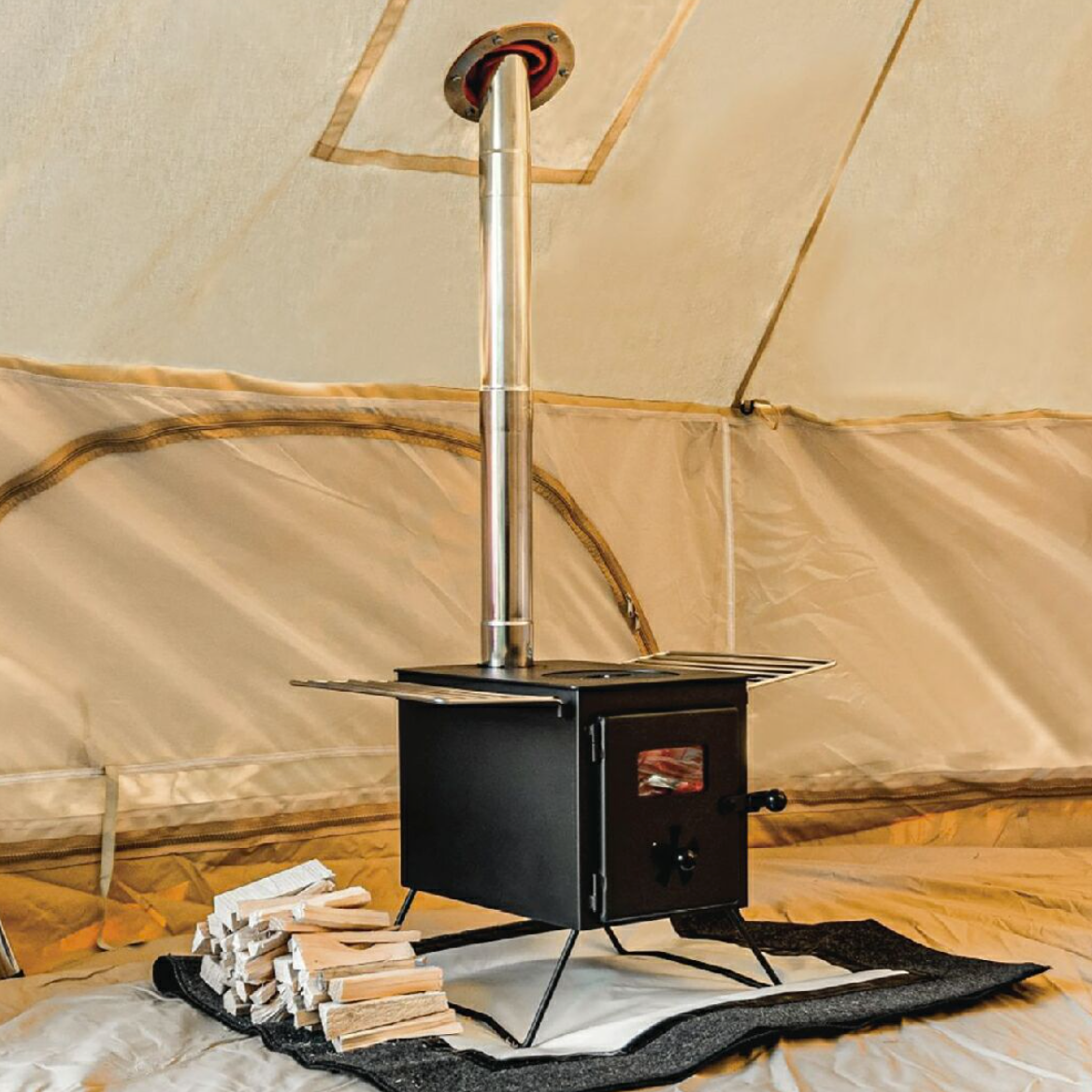 Portable tent stove hot sale