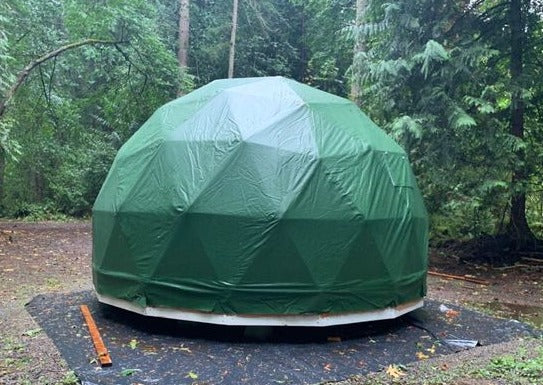 raised deck for geodesic dome
