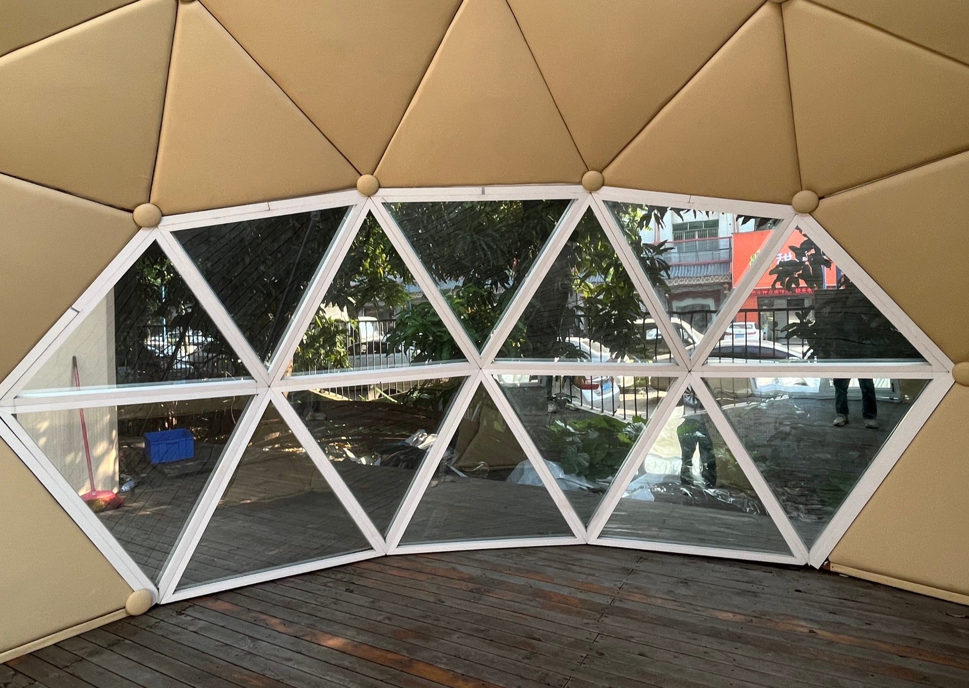 Ford Blue Insulated Glass Panoramic Window – Glamping Dome Store