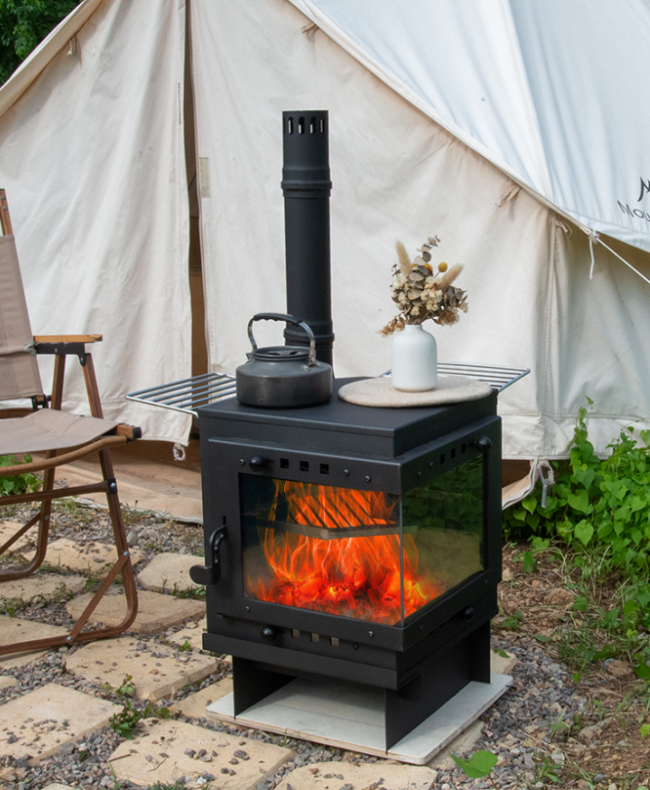 tent with a fireplace Luxury Small Wood Stove