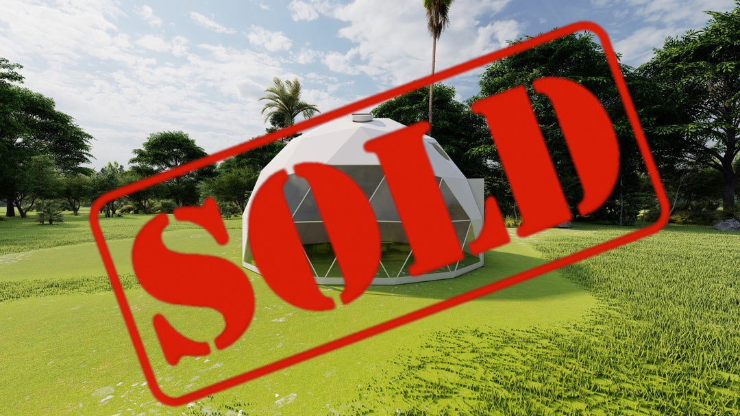 23 ft (7 m) Geodesic Dome Tent with accessories - SOLD in Alberta CANADA - Glamping Dome Store