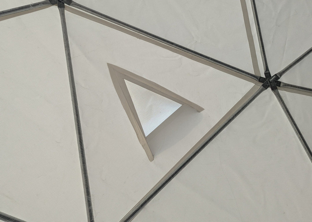 top vents will not allow any mosquitoes or bugs inside the dome tent as they are sealed with mesh