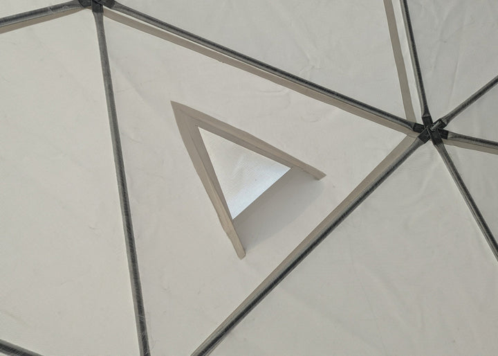 top vents will not allow any mosquitoes or bugs inside the dome tent as they are sealed with mesh