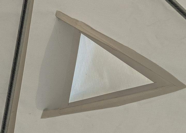 top vents will not allow any bugs or mosquitoes to enter and they have mesh screen on the interior side