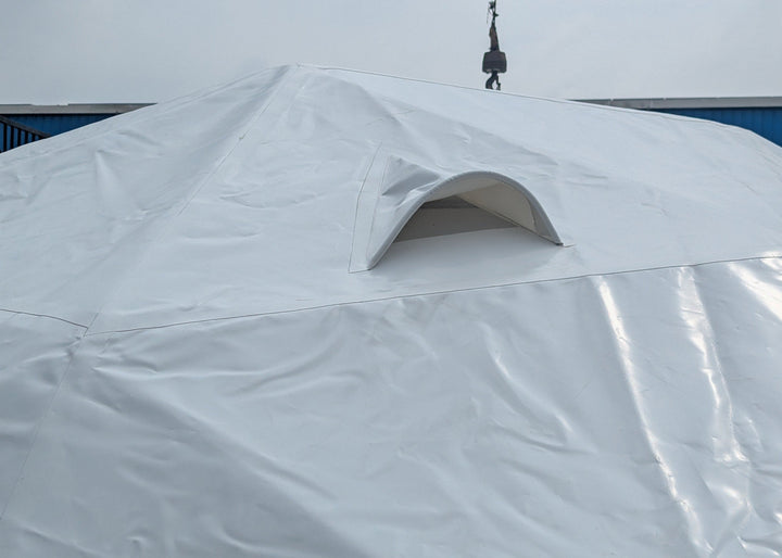 top vents are great as they are covered from outside and allow no rainwater to enter the dome