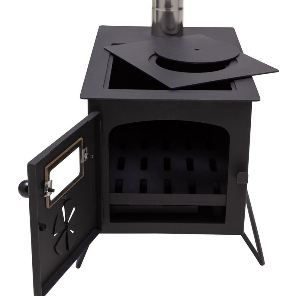 Camping Stove with Hot Water Tank - Glamping Dome Store