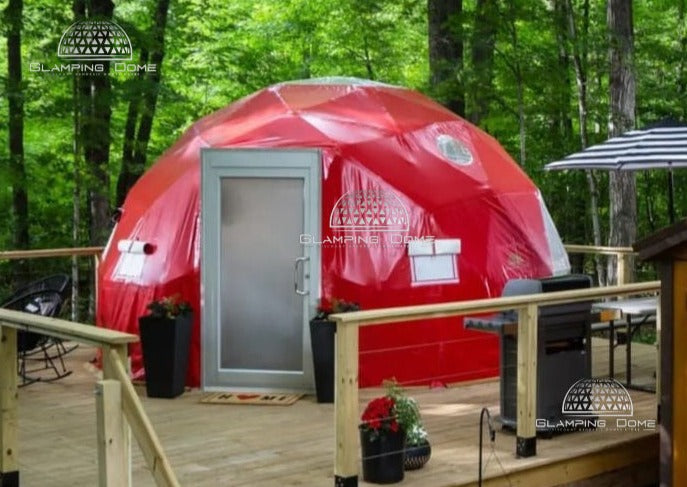 red dome tent