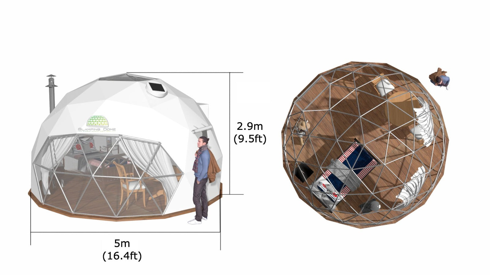 5m 16ft geodesic dome