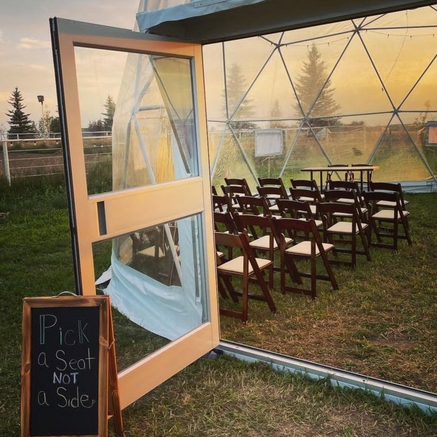 Double Aluminum Glass Door with Frame - Glamping Dome Store