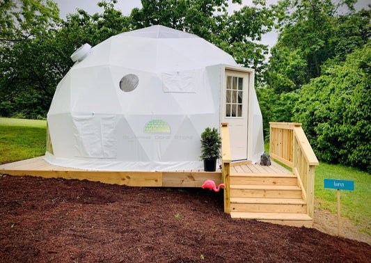 summer glamping geodesic dome