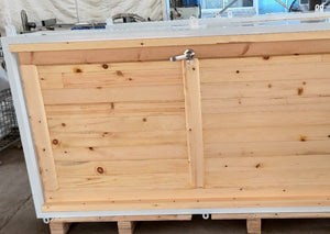 Wooden door with frame (Nutty Pine) - Glamping Dome Store