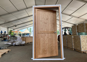 Wooden door with frame (Nutty Pine) - Glamping Dome Store